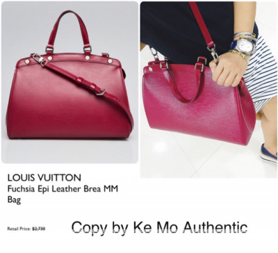 ❤Louis Vuitton fuchsia Epi leather Brea MM bag: