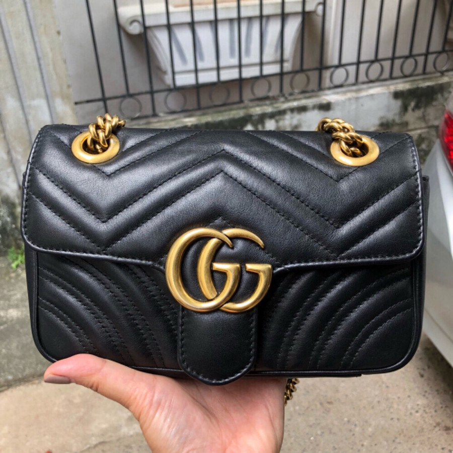 Gucci marmont 22 - black leather