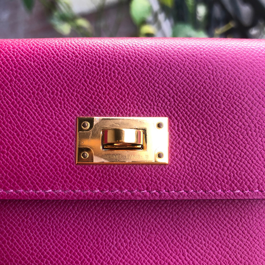 ❤️ Hermes - kelly pocket compact Wallet - Pink: