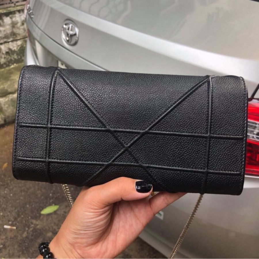 Dior WOC black calfskin leather - diorama