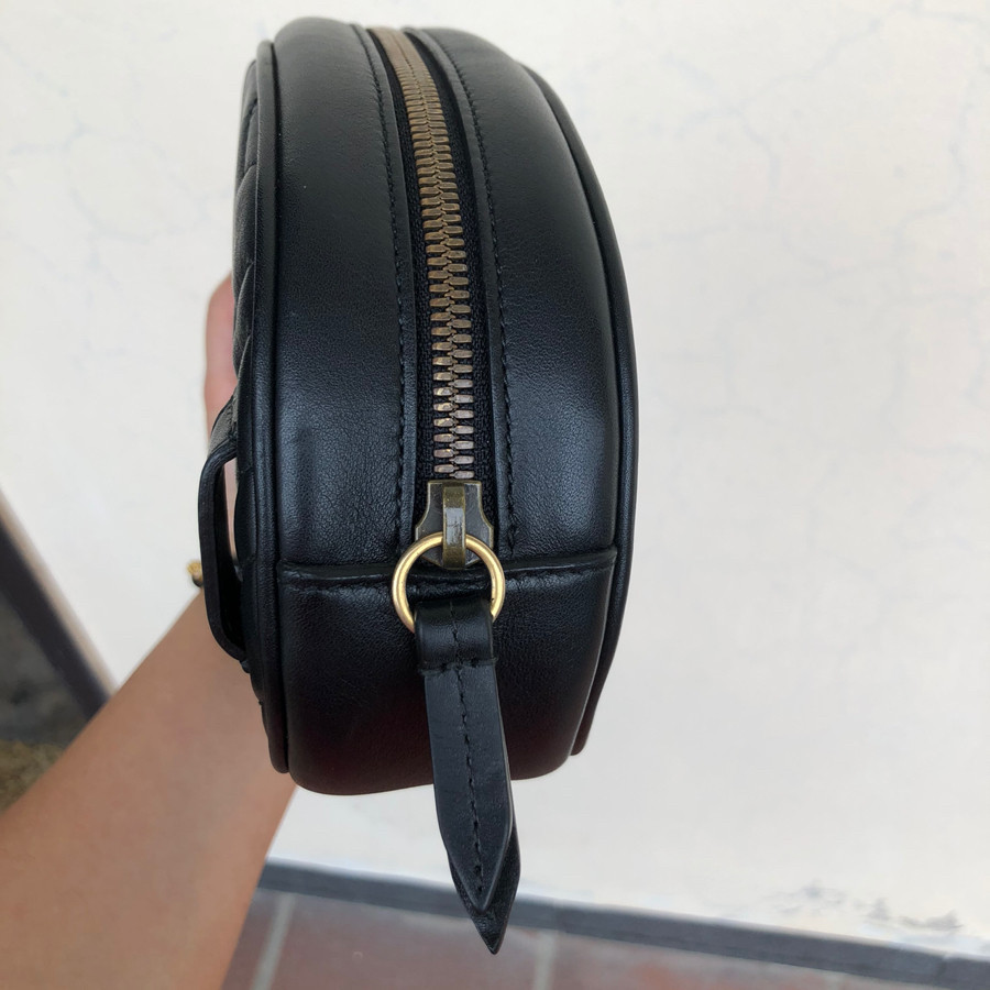 Gucci Gg Marmont Matelasse Belt Bag black sz 85: