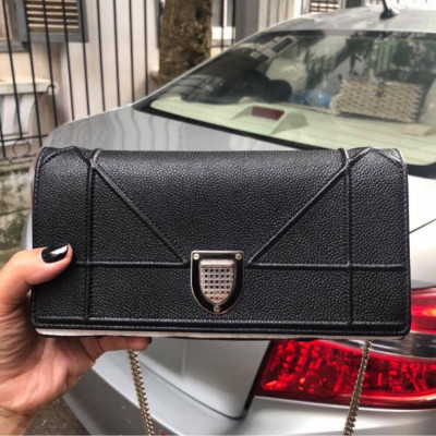 Dior WOC black calfskin leather - diorama