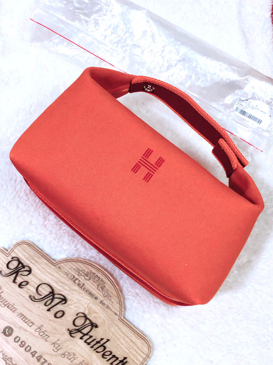 Hermes - bride a brac Pm Vanity Beach Hand Bag Orange: