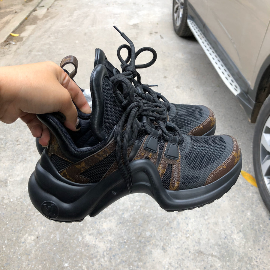 Giày Louis Vuitton LV Trainer Monogram Black  Fandy