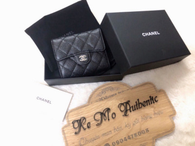 Chanel classic wallet short - black caviar + SHW