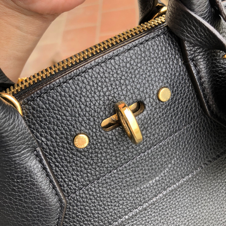 Louis vuitton City Steamer PM 2 Way Shoulder Taurillon Clemence Leather Noir - black:
