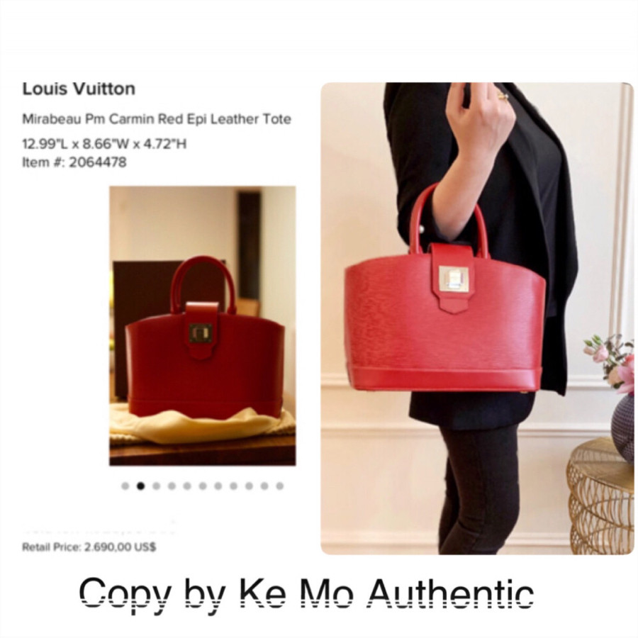 Louis Vuitton Mirabeau PM Bag - epi red