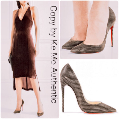 C. Louboutin So Kate Glitter Chain 120mm Pumps sz 36: