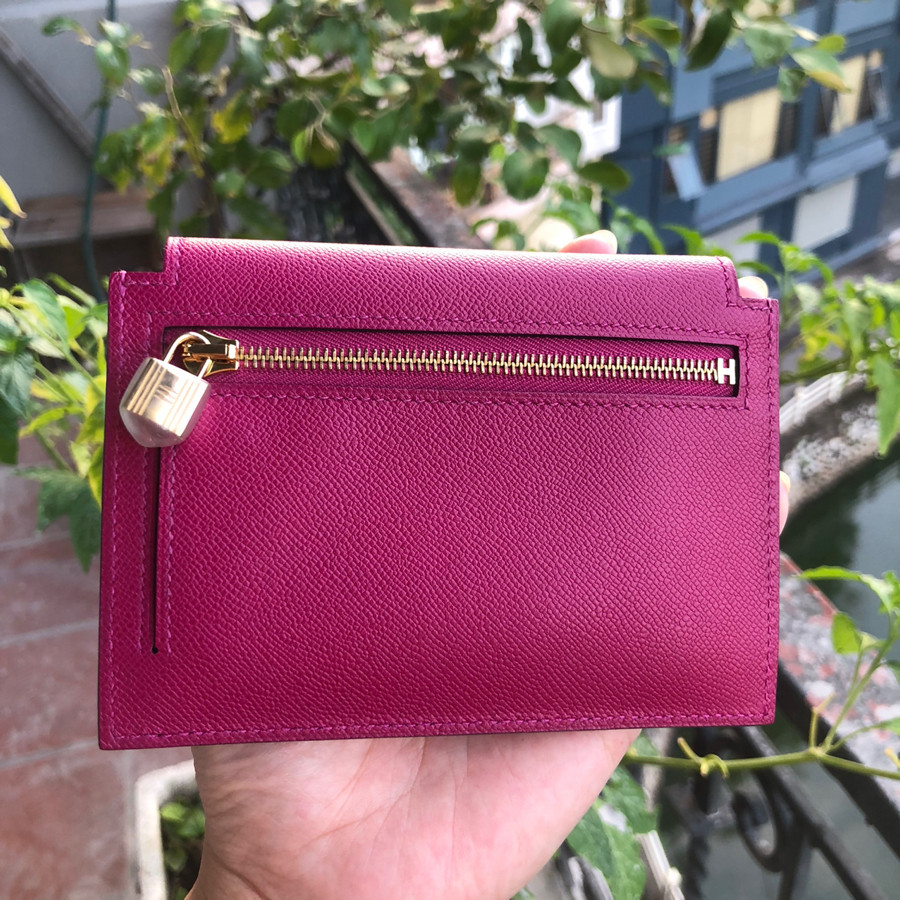 ❤️ Hermes - kelly pocket compact Wallet - Pink: