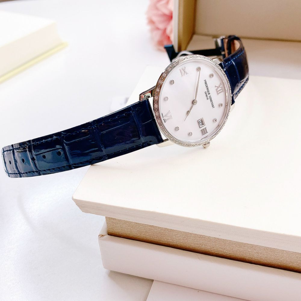 Đồng hồ Frederique Constant Slim Full viền Kim Cương Case 36mm