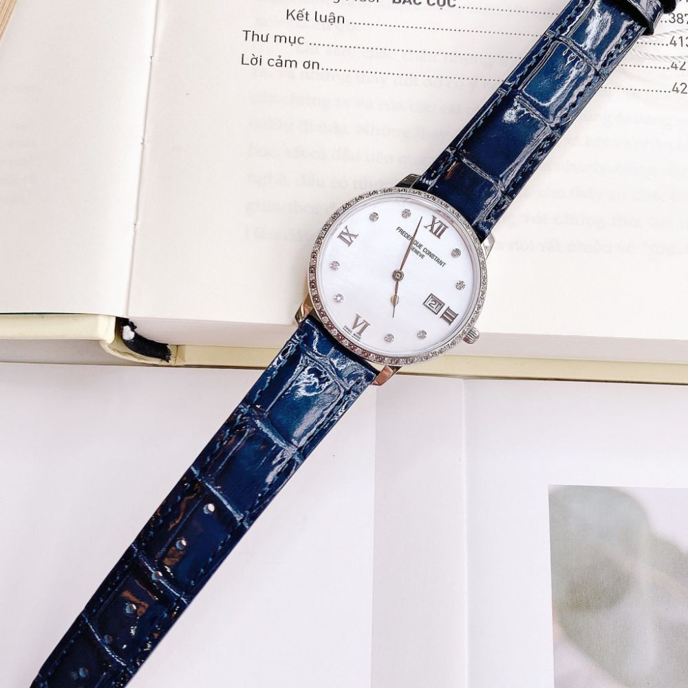 Đồng hồ Frederique Constant Slim Full viền Kim Cương Case 36mm