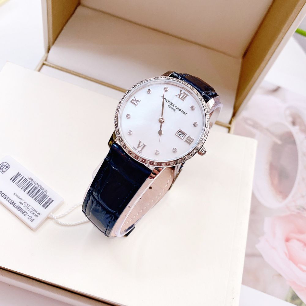 Đồng hồ Frederique Constant Slim Full viền Kim Cương Case 36mm