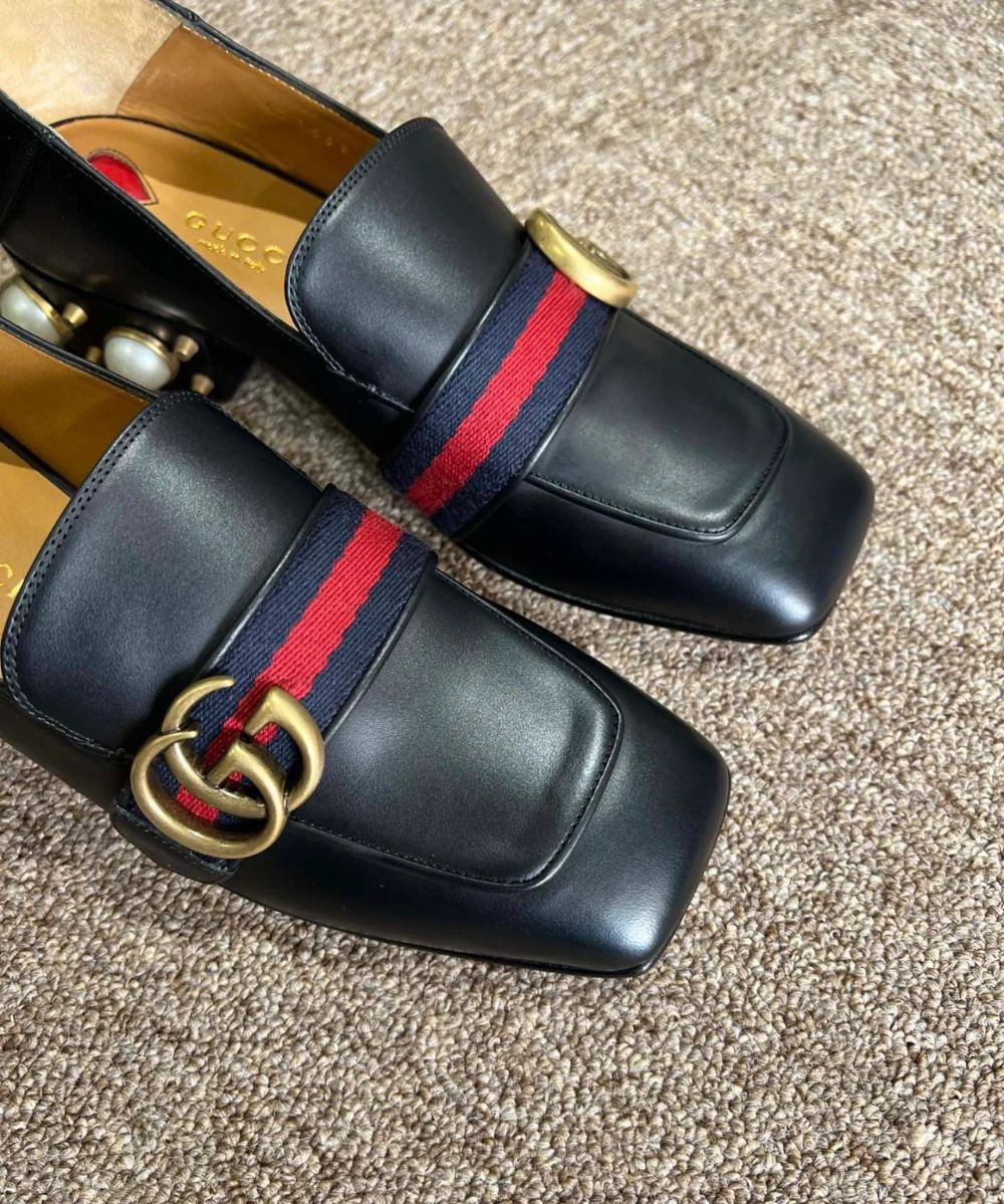 Giày Gucci gót ngọc trai siêu xinh