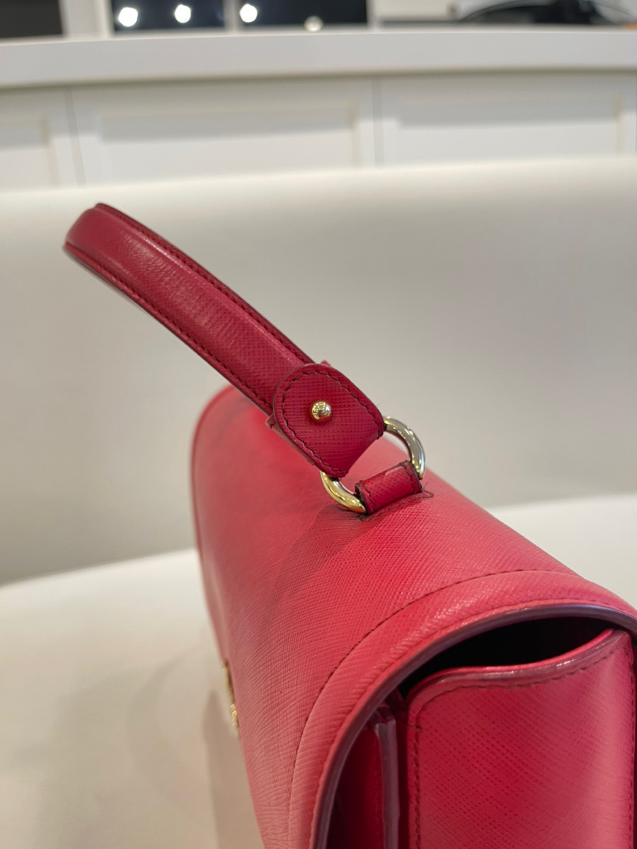 Salvatore Ferragamo Fushian Leather Kelly Top Handle Bag