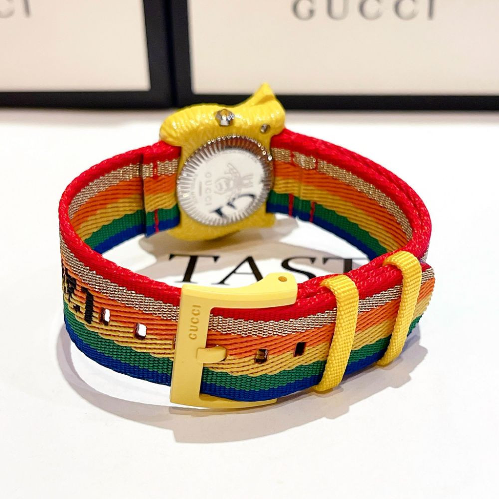 Đồng hồ Gucci Le Marche Des Merveilles Yellow Tiger Dây Nato mix 6 màu siêu đẹp Case 32mm