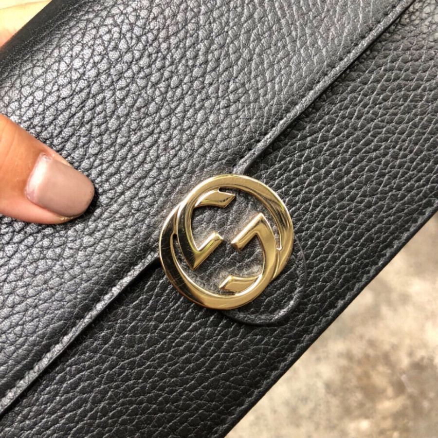 Gucci Woc interlocking - black leather