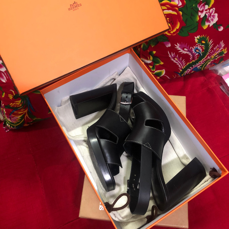 ❤️ Hermes - Eris 90 sandal - black sz 38: