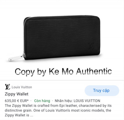 Louis Vuitton - Zippy wallet black epi leather: