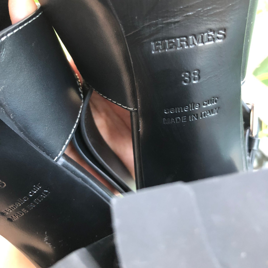 ❤️ Hermes - Eris 90 sandal - black sz 38: