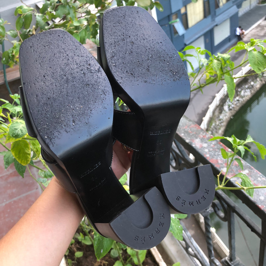 ❤️ Hermes - Eris 90 sandal - black sz 38: