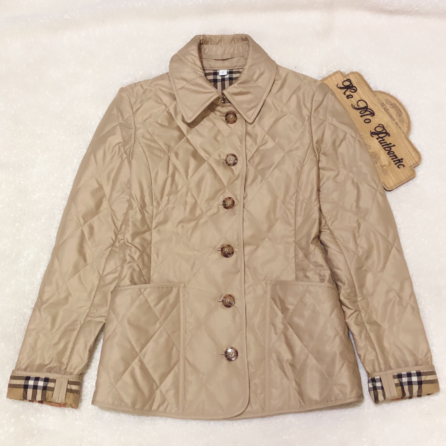 Burberry Giacca termica trapuntata beige sz XS: