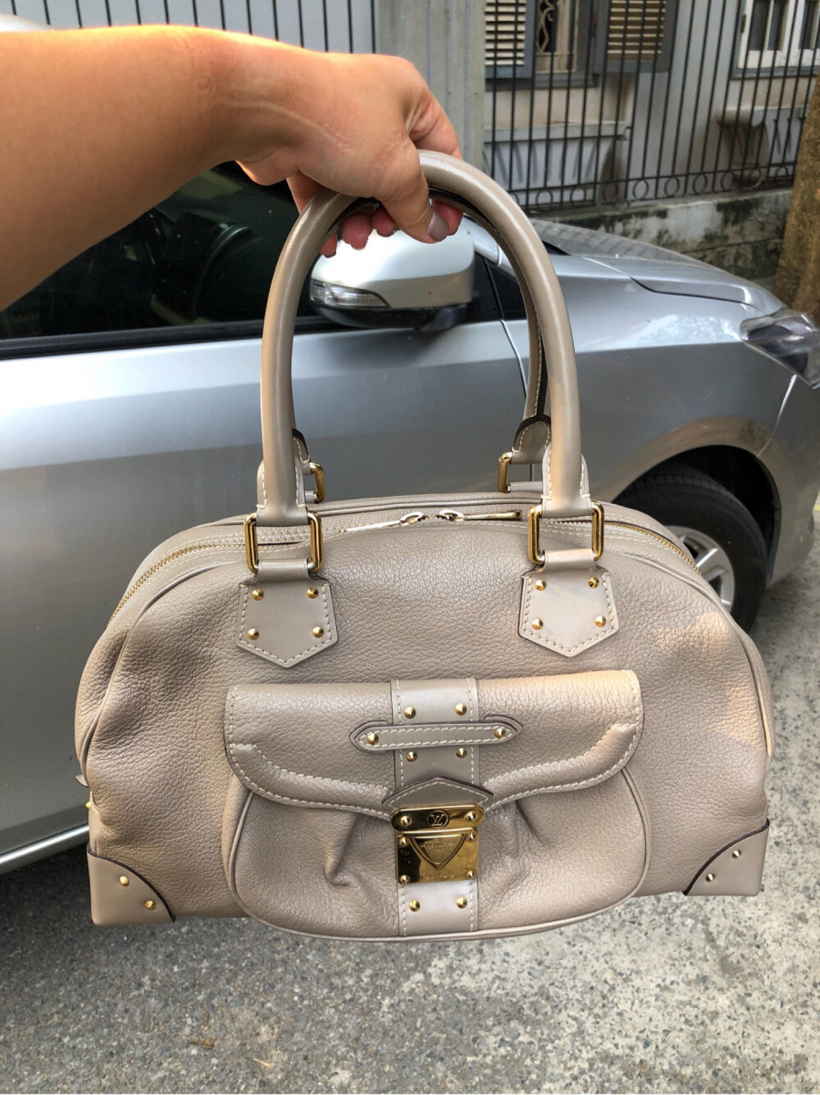 Louis Vuitton Grey Leather Limited Edition Suhali Le Superbe Satchel