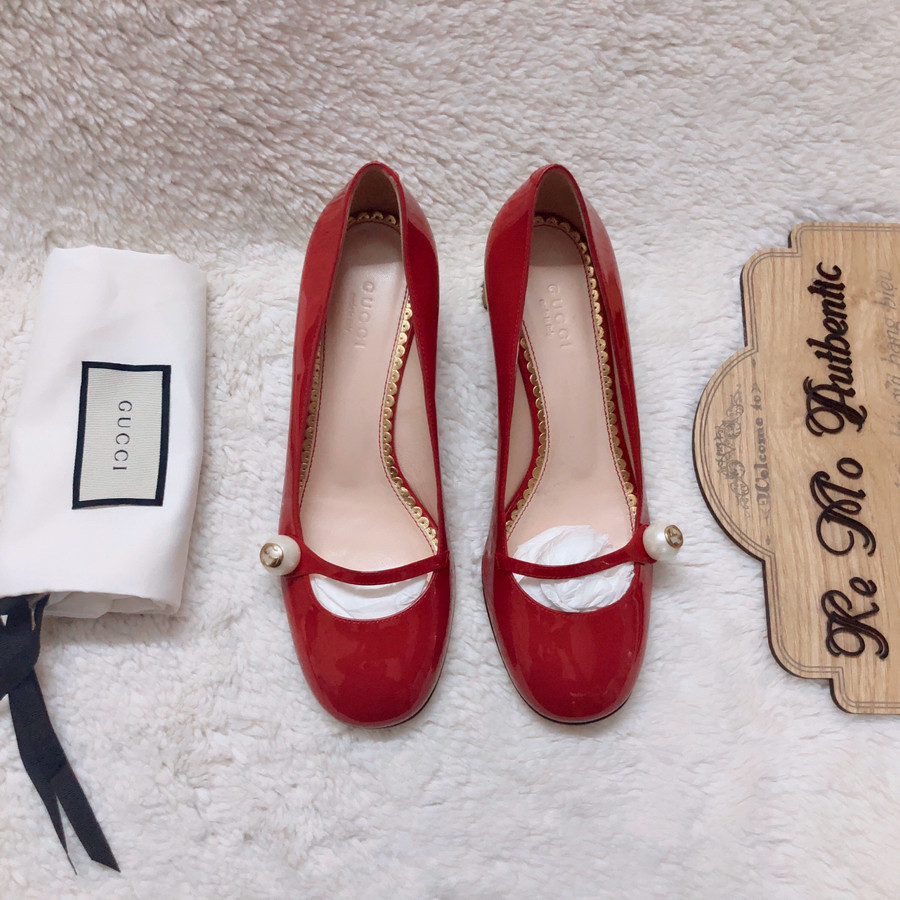 Gucci - pump red patent sz 36: