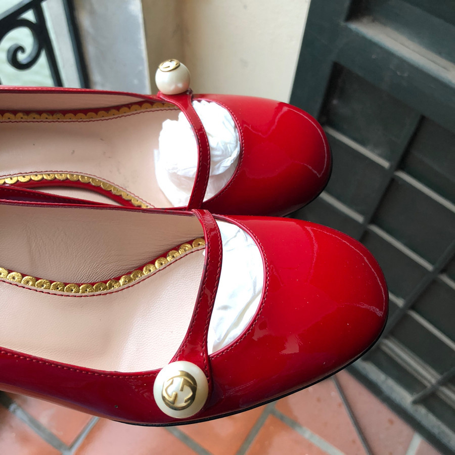 Gucci - pump red patent sz 36: