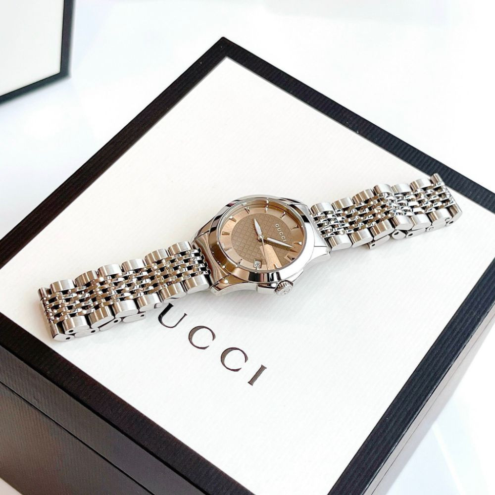 Đồng hồ Gucci G-Timeless tone mặt xám cực sang Case 28mm