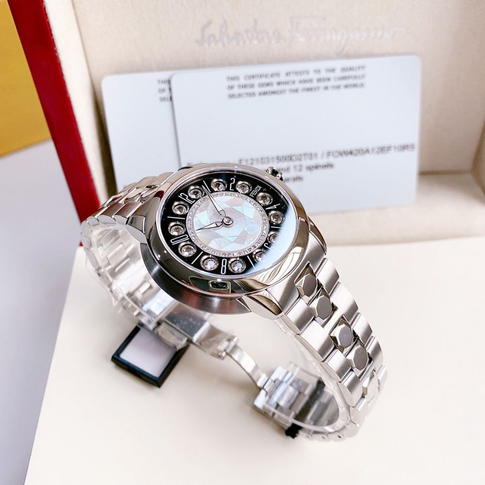 Đồng hồ Fendi Ishine kim bản hiếm khảm 45 viên Diamonds Case 33*38mm