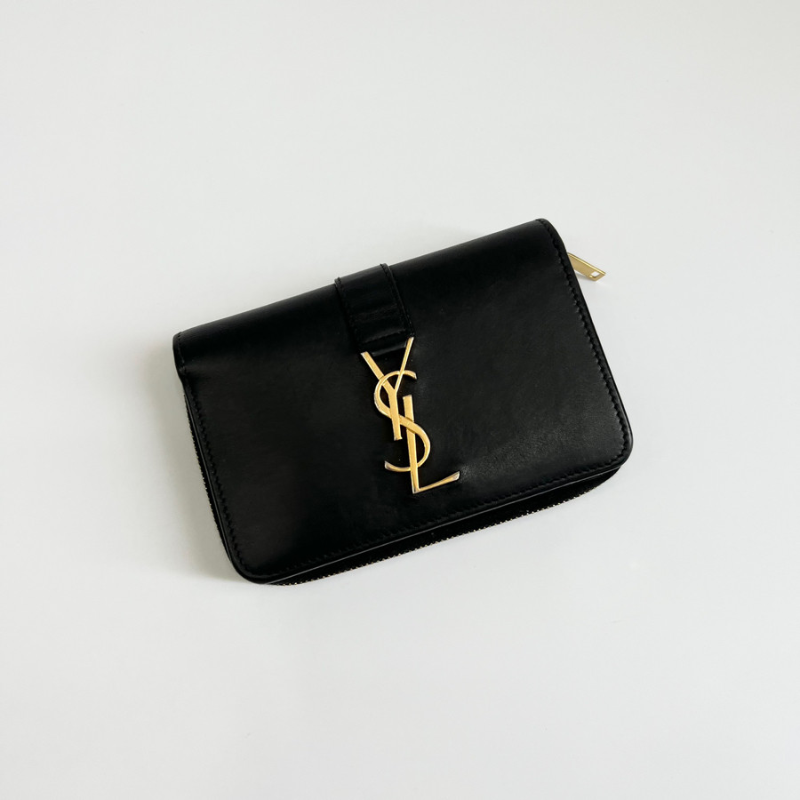 Ví bấm zip Yves Saint Laurent