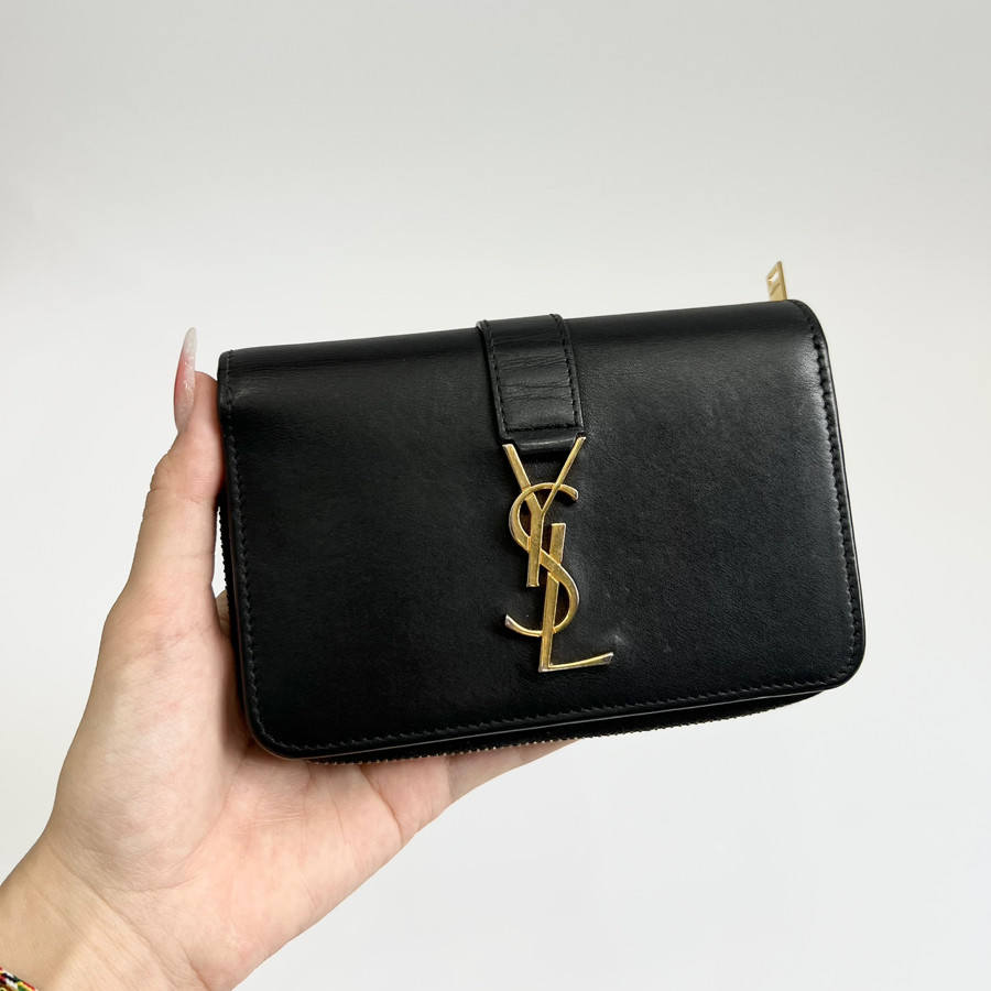 Ví bấm zip Yves Saint Laurent