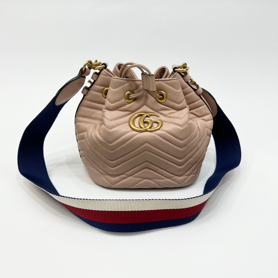 Túi bucketbag Gucci hồng