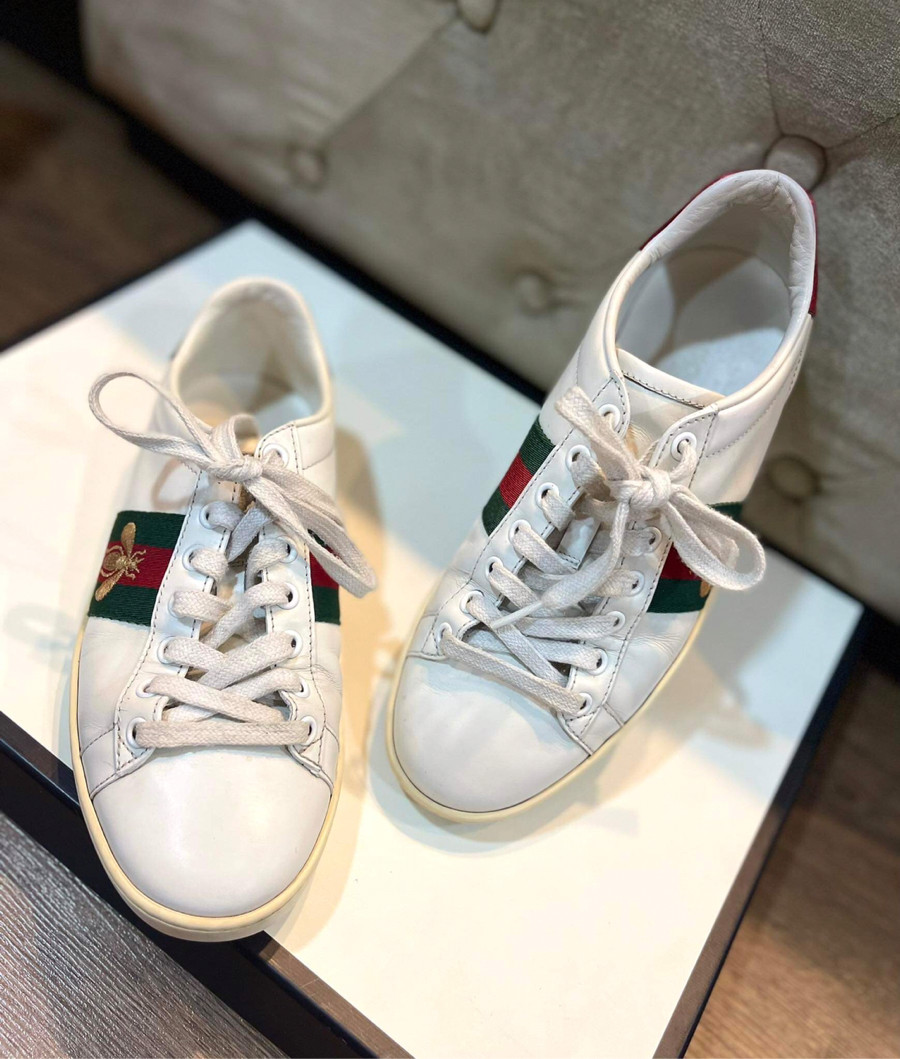 Giày gucci snk trắng sz 35.5 kèm dust