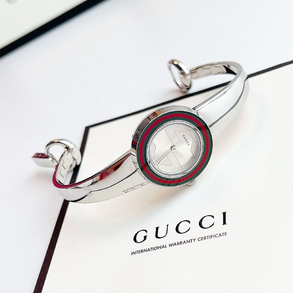 Đồng hồ Gucci U-Play Quartz White Dial Silver Ladies Watch Case 27mm