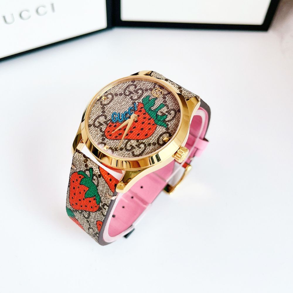 Đồng hồ Gucci G-Timeless Strawberry Case 38mm