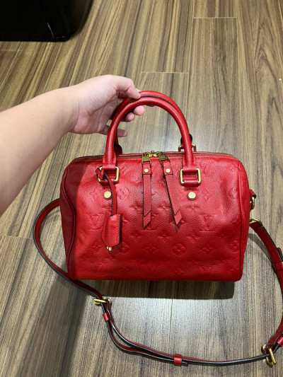Túi LV speedy25 da bê màu đỏ