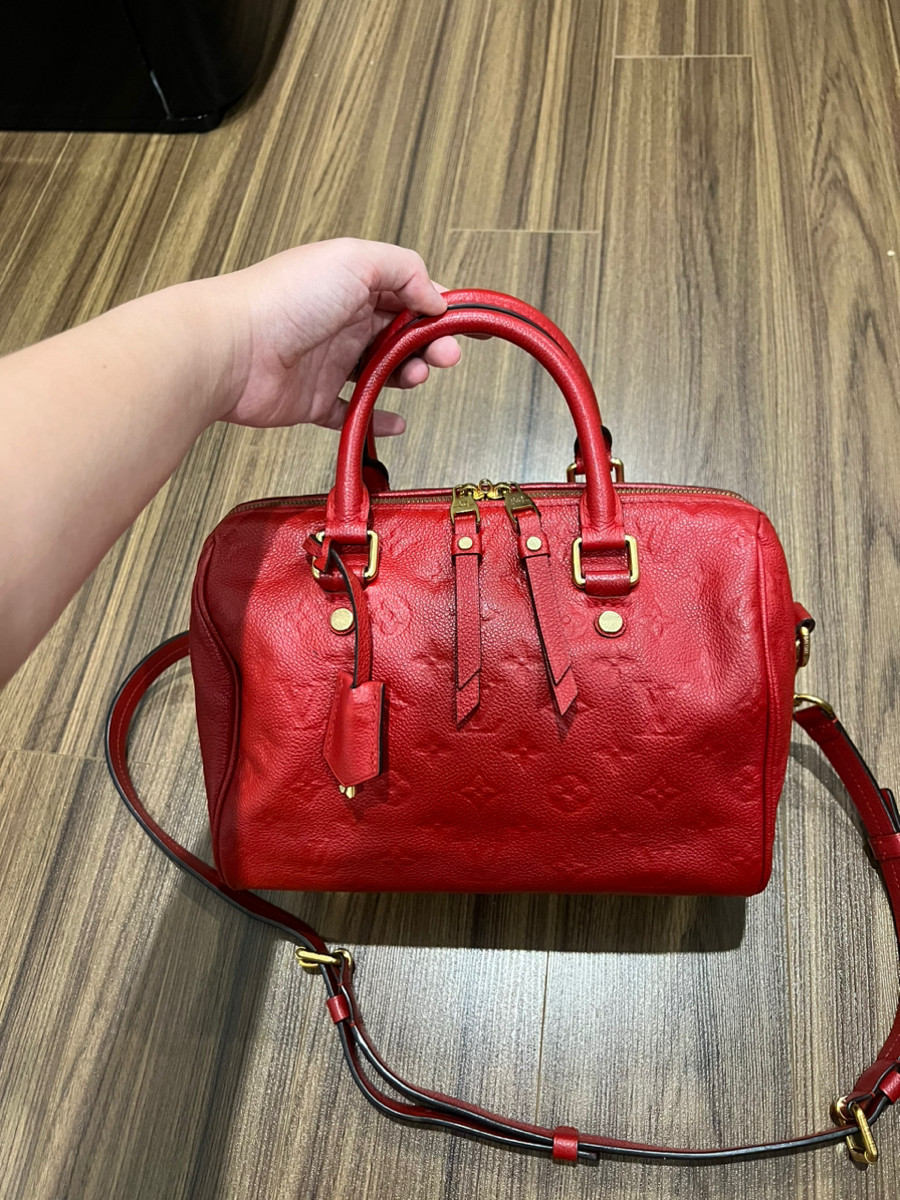 Túi LV speedy25 da bê màu đỏ