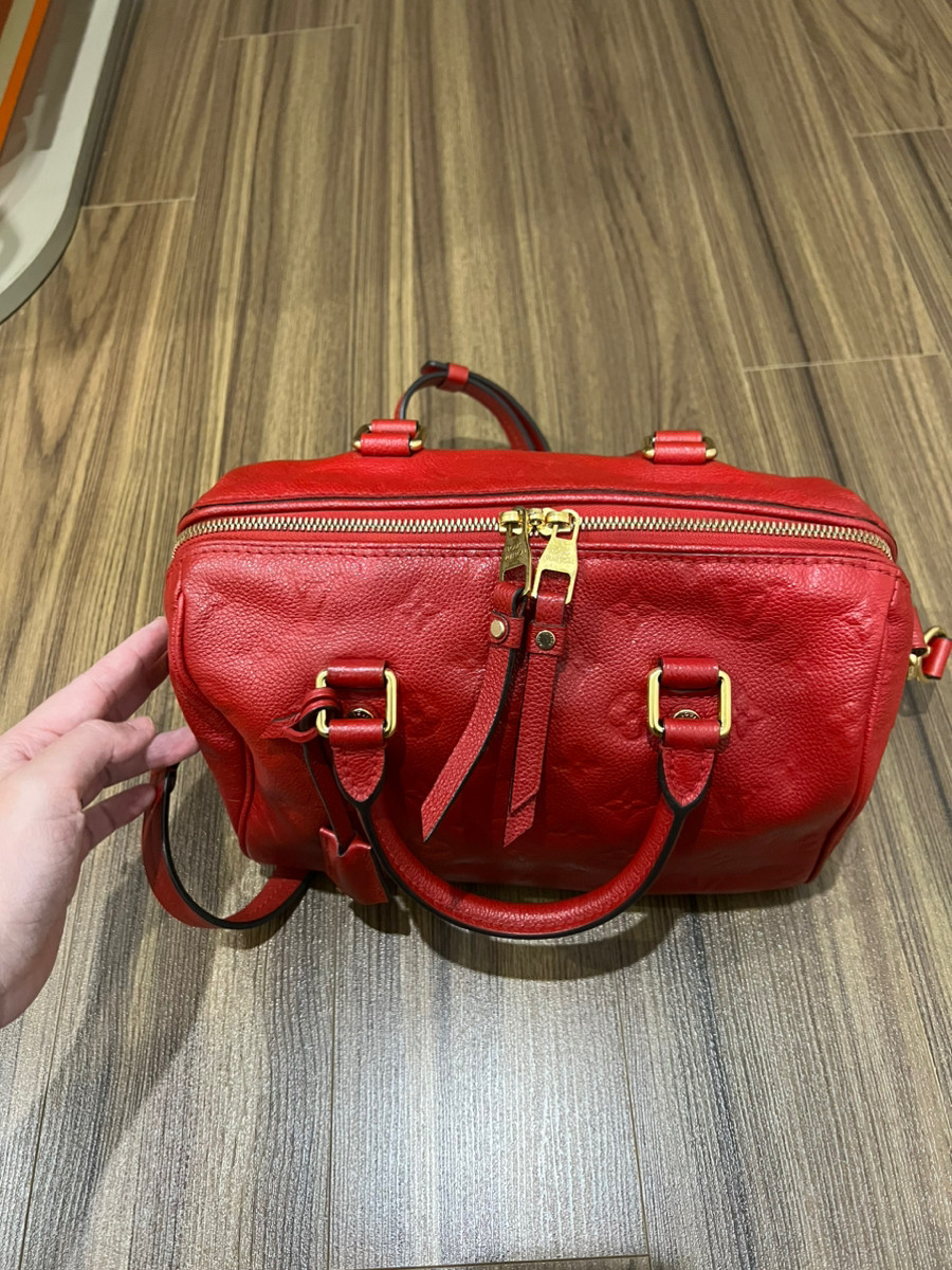 Túi LV speedy25 da bê màu đỏ