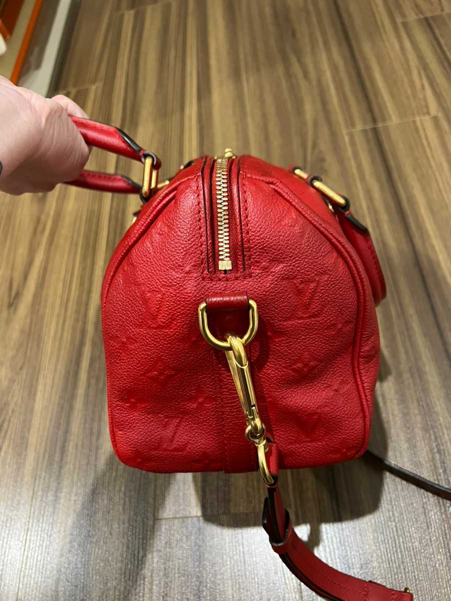 Túi LV speedy25 da bê màu đỏ