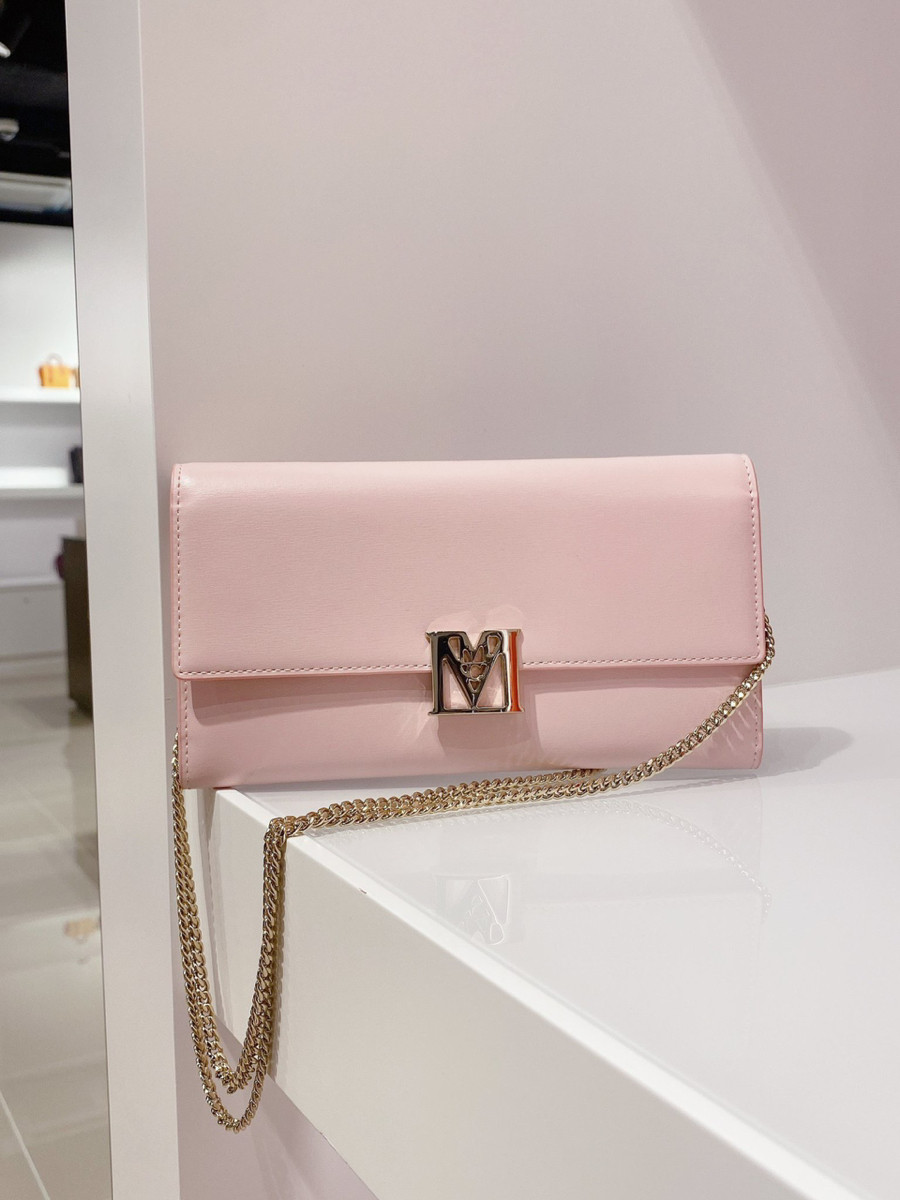 Túi MCM crossbody màu hồng cực tiểu thư  tặng kèm thêm 1 card holder  🌷