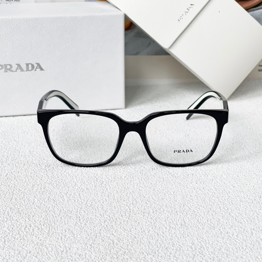 Kính cận Prada logo sọc đen trắng siu xink ✨