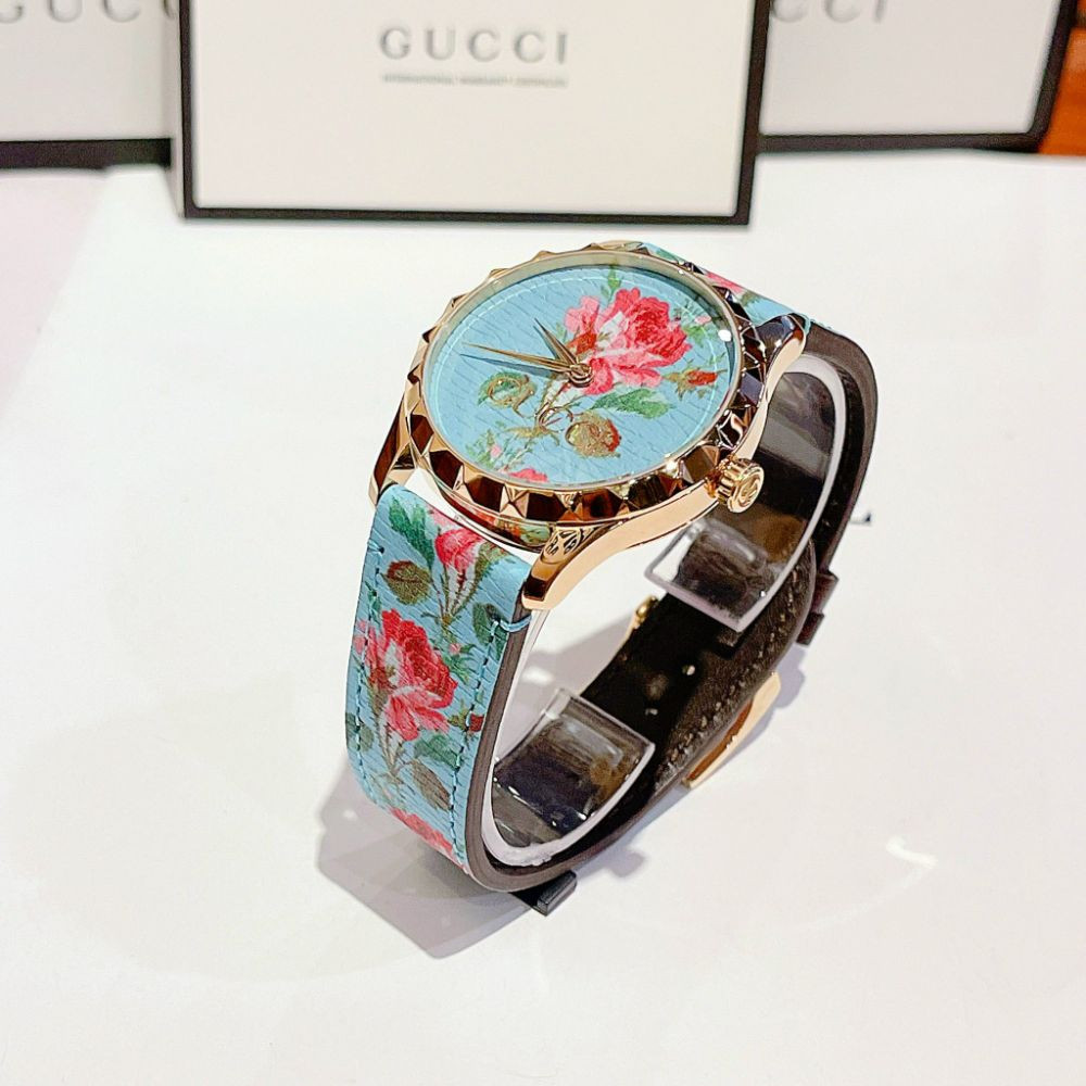 Đồng hồ Gucci G-Timeless Aqua Floral Case 38mm