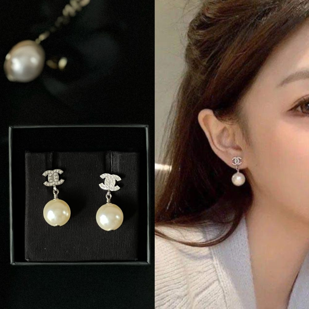 Khuyên Tai Chanel Earrings Ngọc Trai