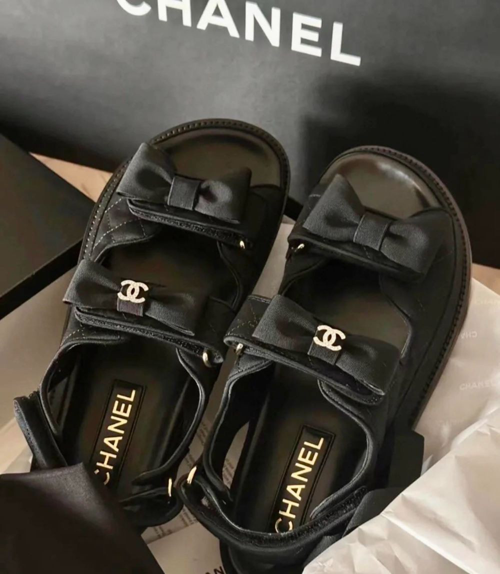 Sandal Chanel nơ siêu xinh