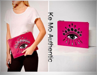 ❤️Kenzo Women's Pink Eye-motif Clutch: