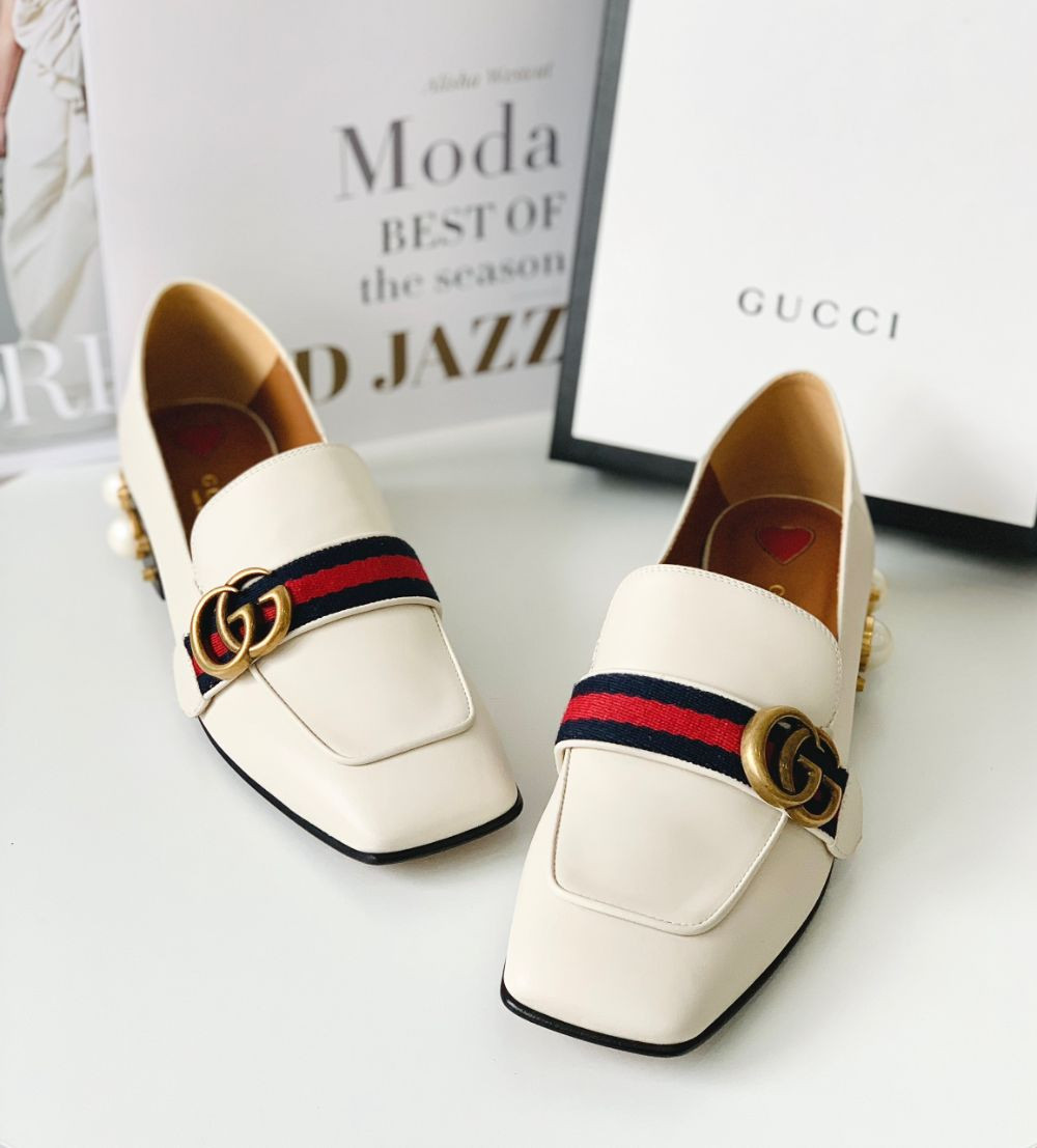 Giày Gucci gót ngọc trai 4p