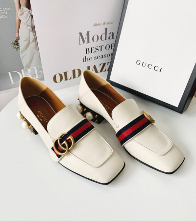 Giày Gucci gót ngọc trai 4p