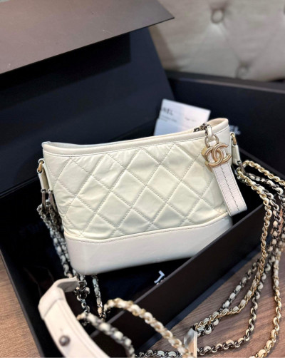 Túi chanel gab trắng sz S code 25 dust bill