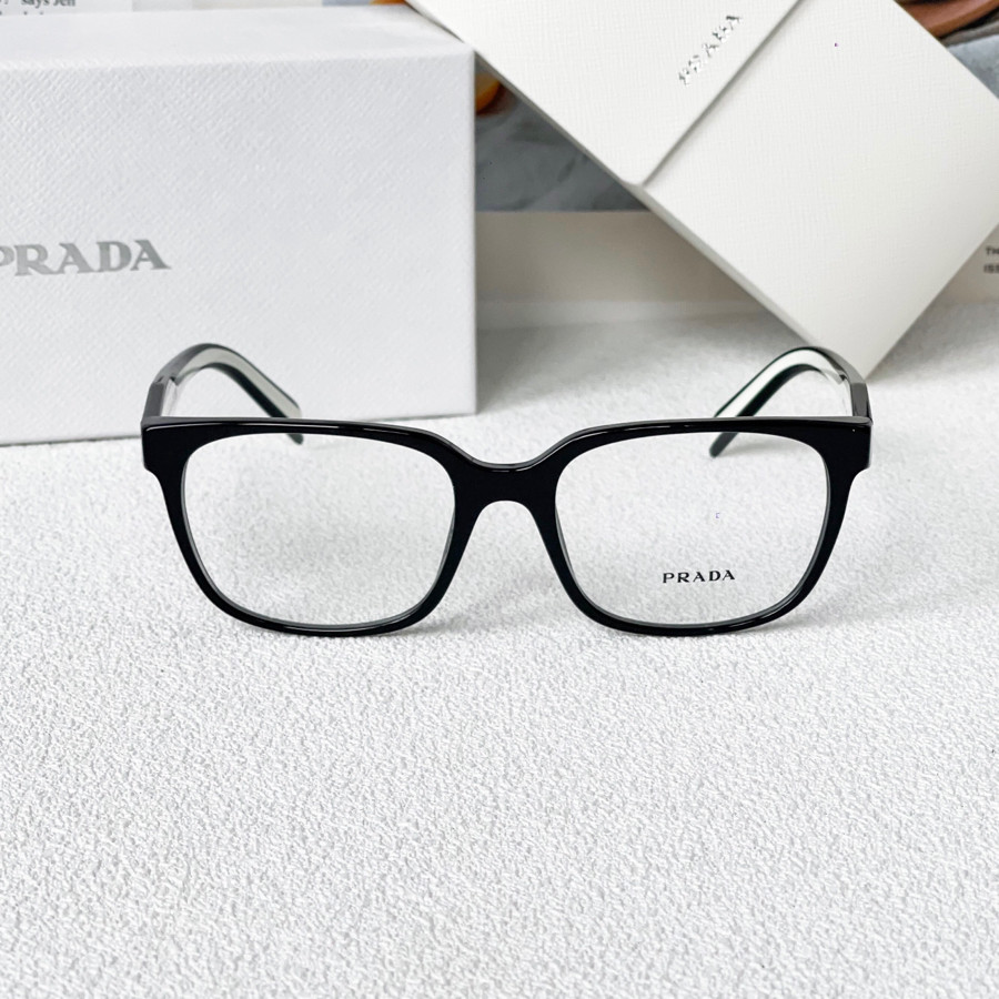 Kính cận Prada logo sọc đen trắng  ✨